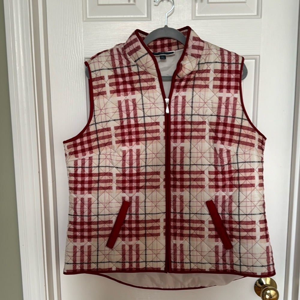 Karen Scott Plaid Vest